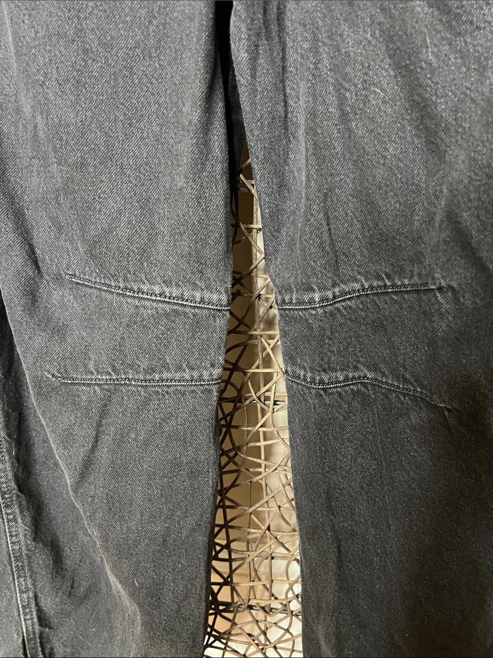 We The Free People Lucky You Mid Rise Barrel Jeans wash black button sound 29 - Picture 9 of 13